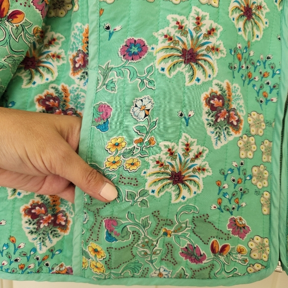 Silk Floral Jacket Pastel Cottagecore Romantic Coquette Prairie Soft Feminine XL - Picture 9 of 15